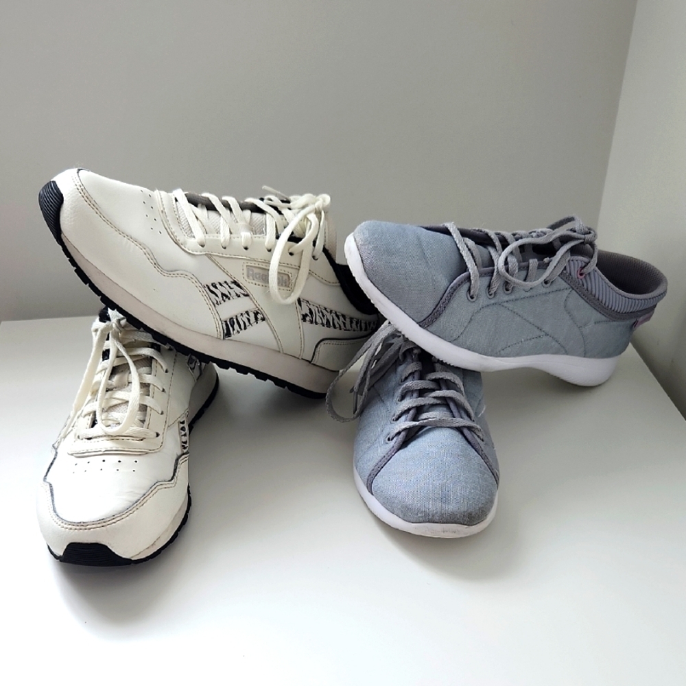 Two pairs Reebok comfort sneakers